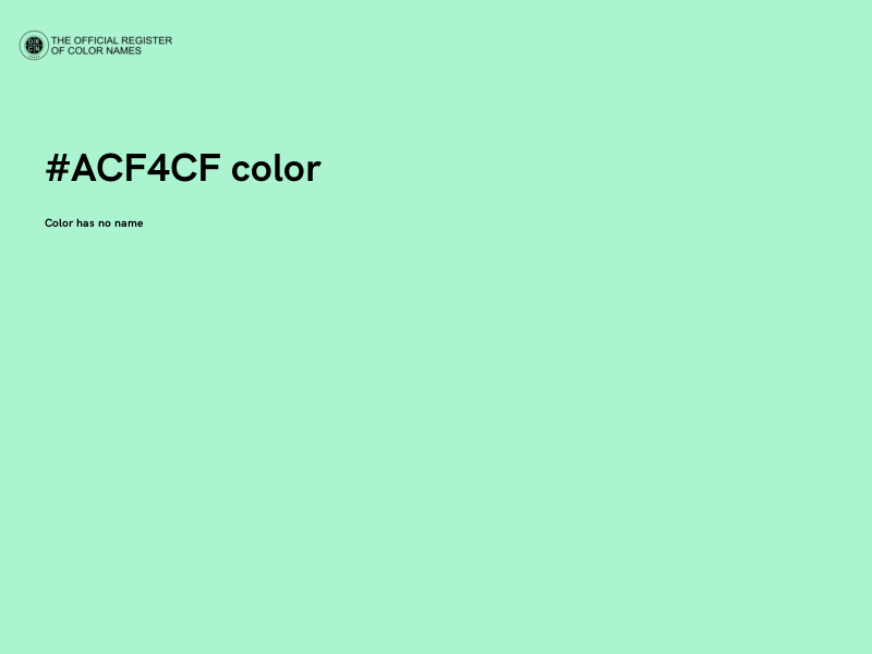 #ACF4CF color image