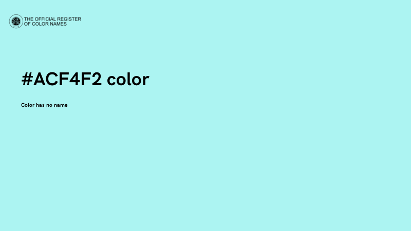 #ACF4F2 color image