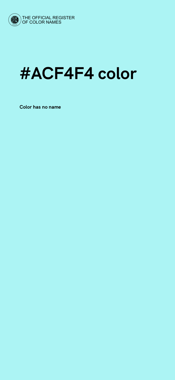 #ACF4F4 color image