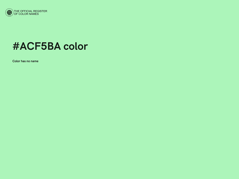 #ACF5BA color image