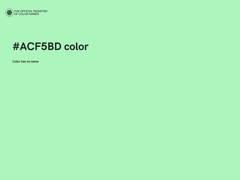 #ACF5BD color image