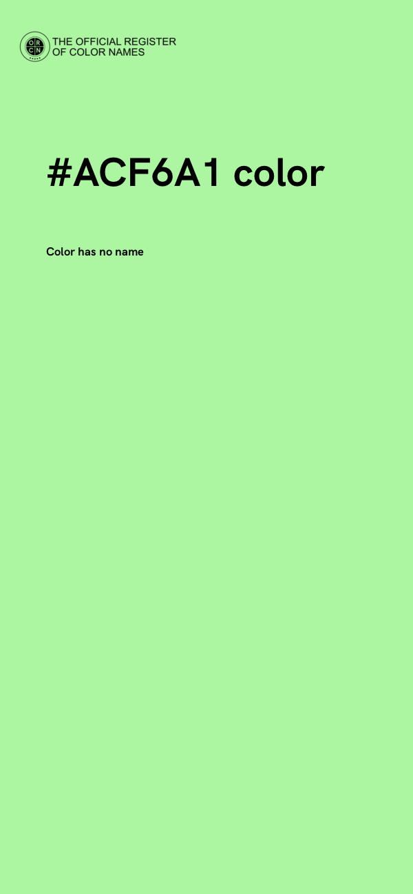 #ACF6A1 color image