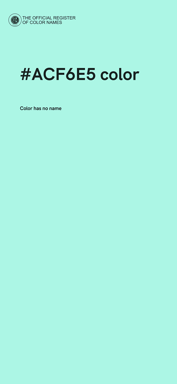 #ACF6E5 color image