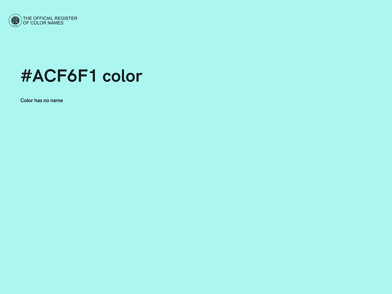 #ACF6F1 color image