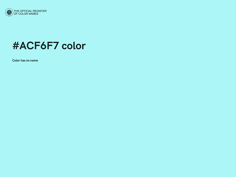 #ACF6F7 color image