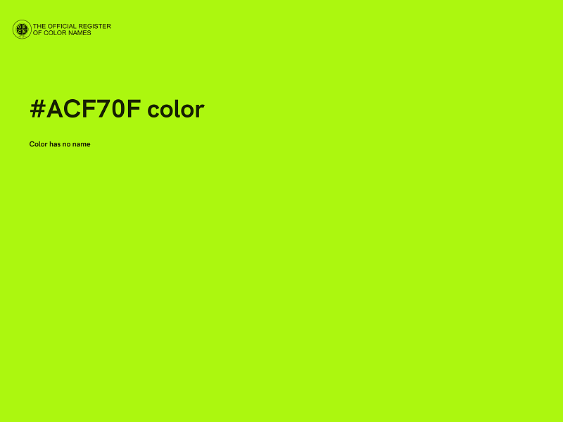 #ACF70F color image