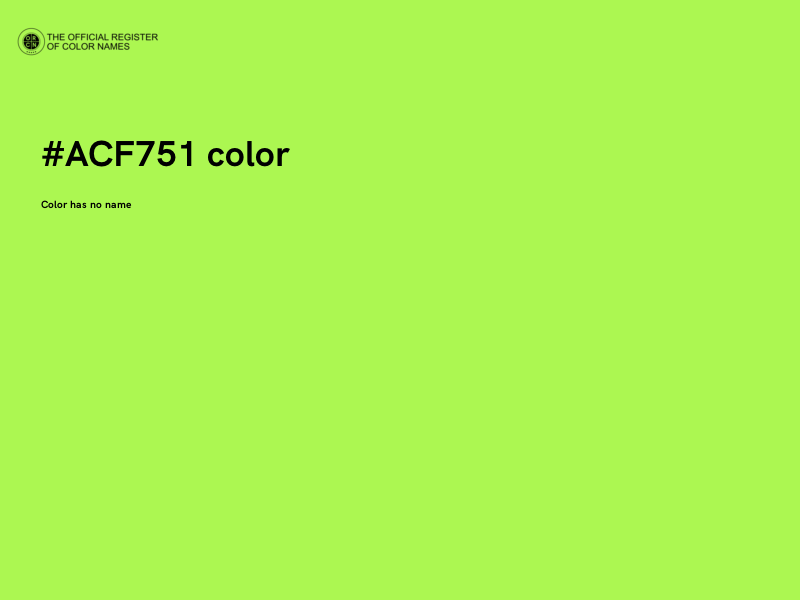 #ACF751 color image
