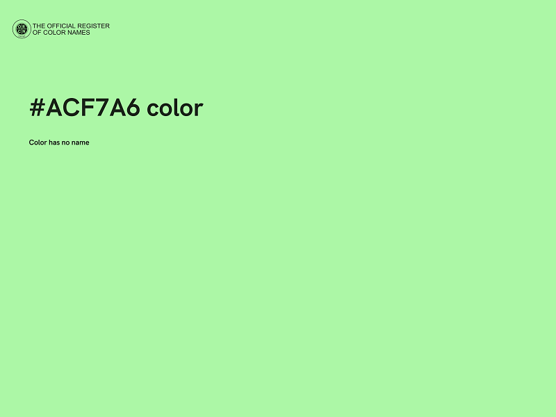 #ACF7A6 color image