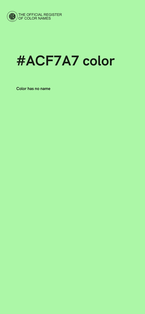 #ACF7A7 color image