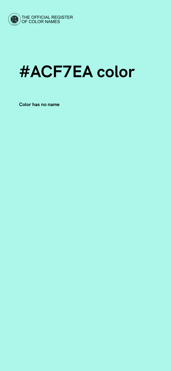 #ACF7EA color image