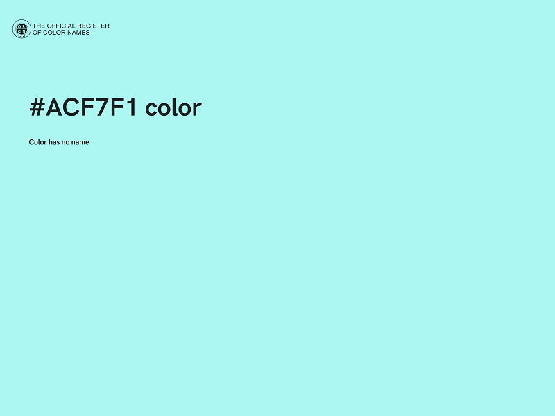 #ACF7F1 color image