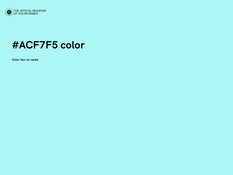 #ACF7F5 color image