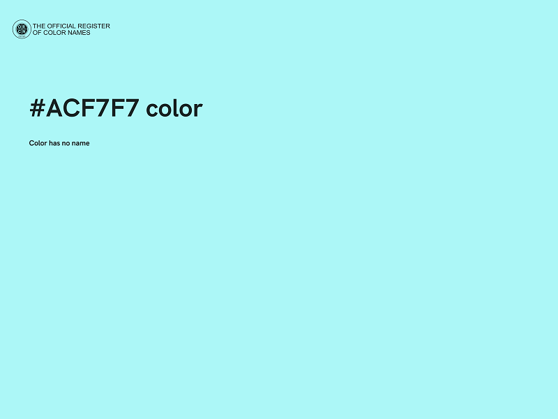 #ACF7F7 color image