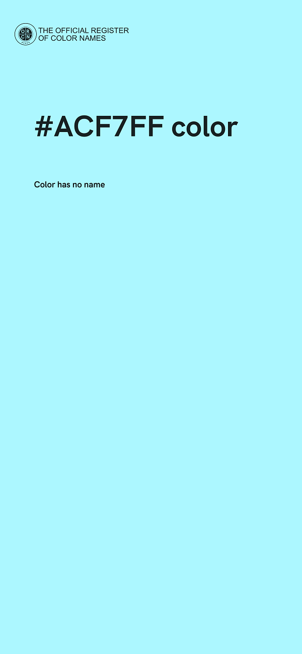 #ACF7FF color image