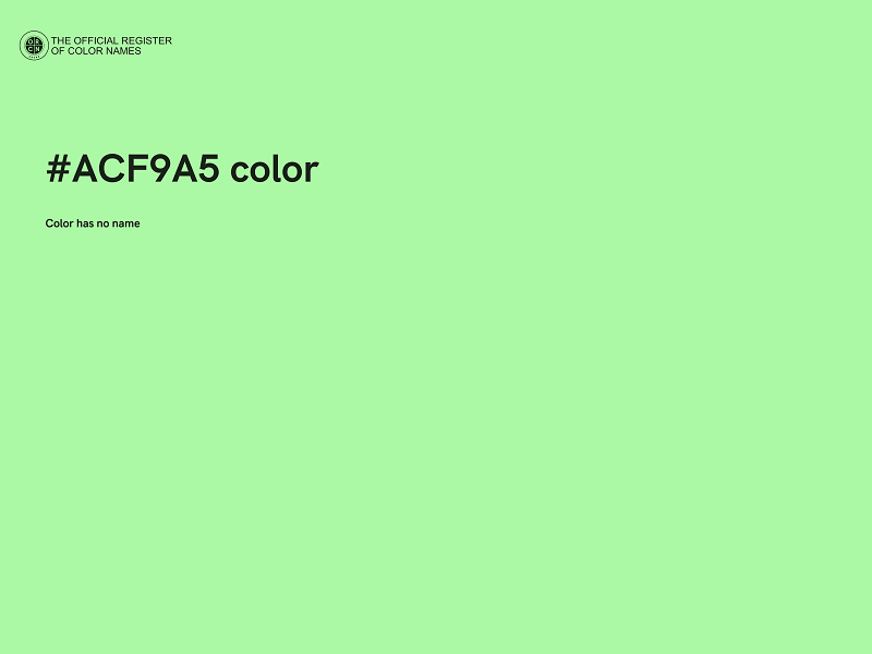 #ACF9A5 color image