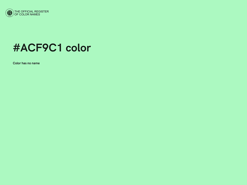 #ACF9C1 color image