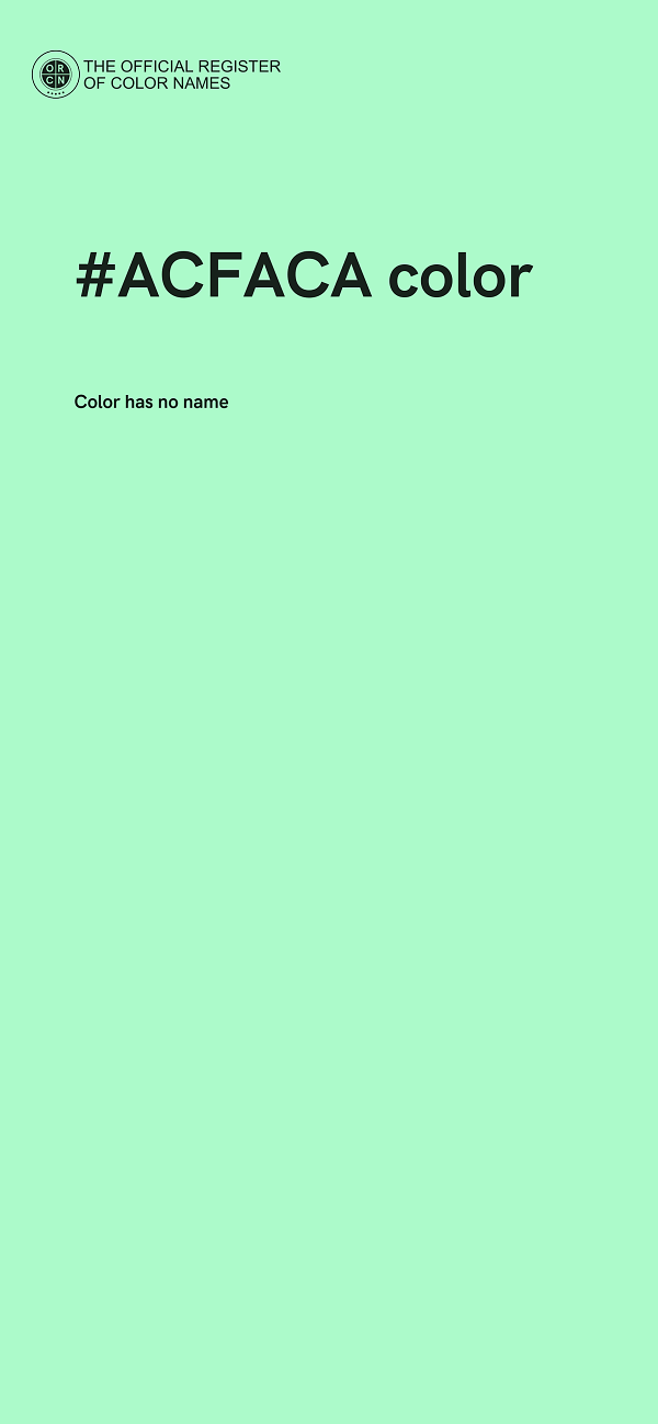 #ACFACA color image