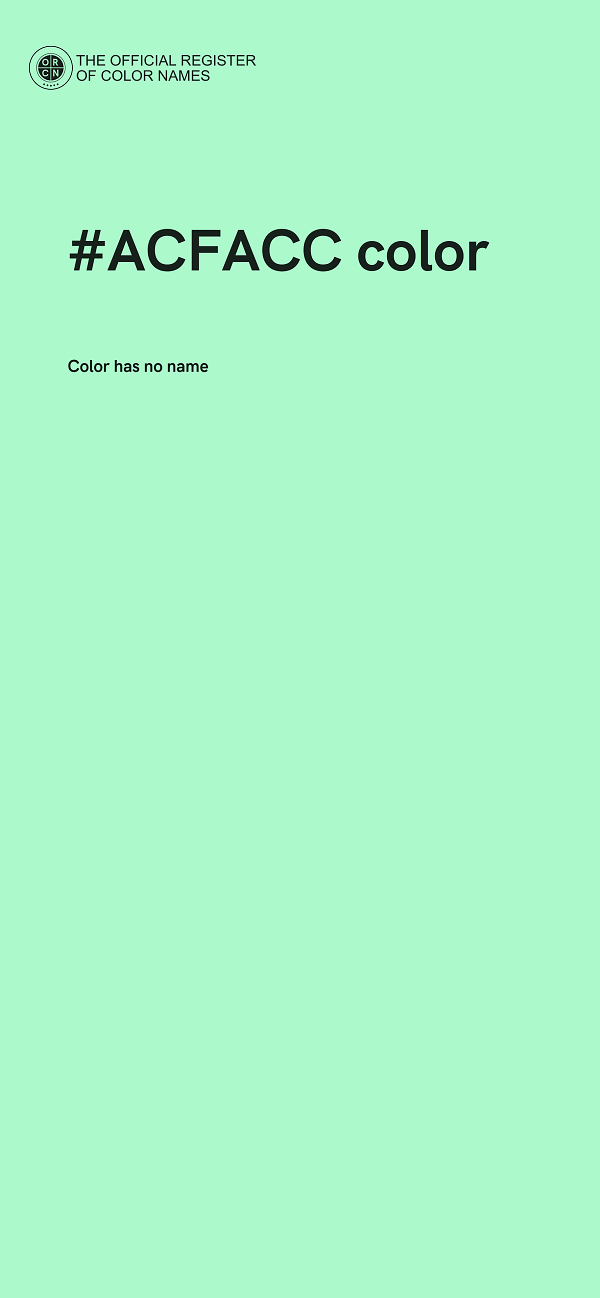 #ACFACC color image