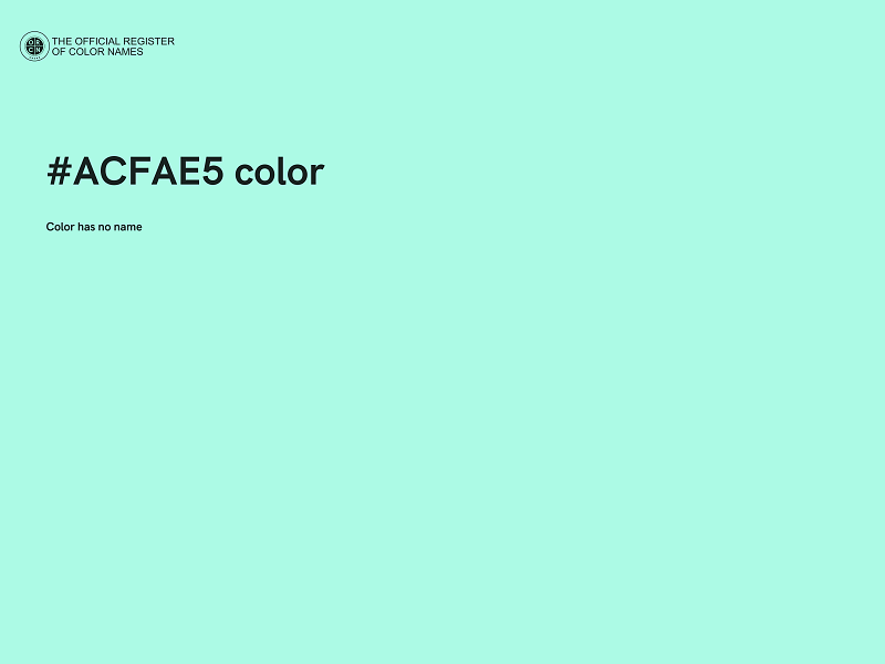 #ACFAE5 color image