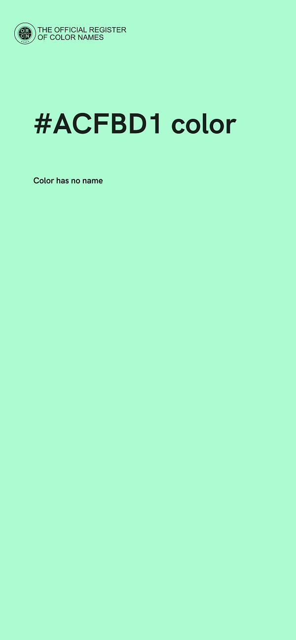 #ACFBD1 color image