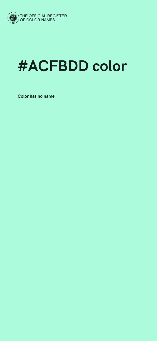 #ACFBDD color image