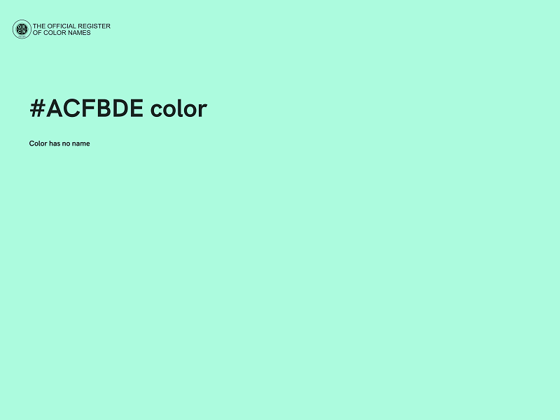 #ACFBDE color image