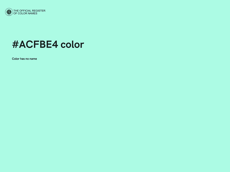 #ACFBE4 color image