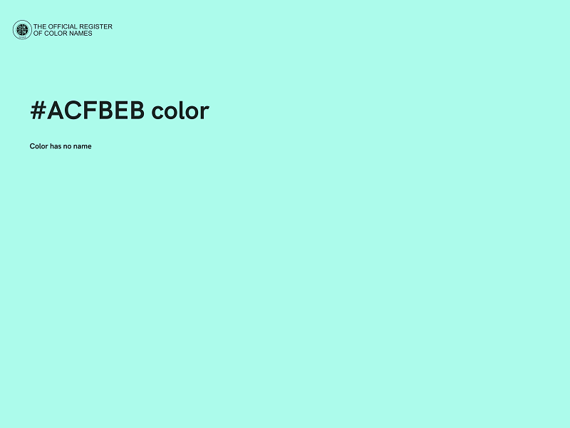 #ACFBEB color image