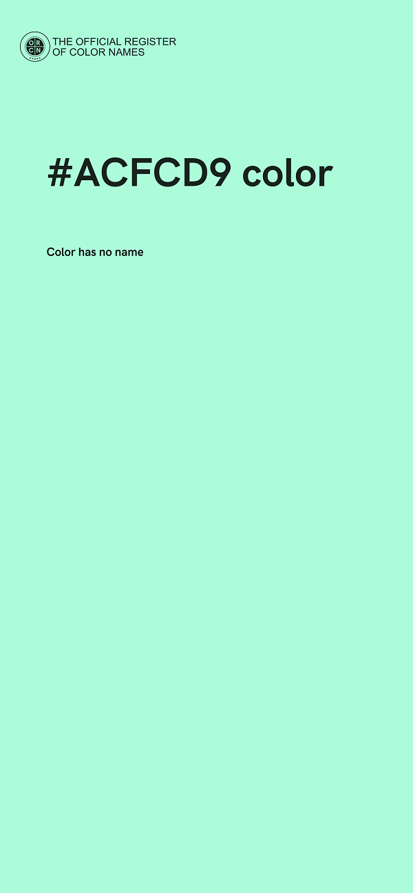#ACFCD9 color image