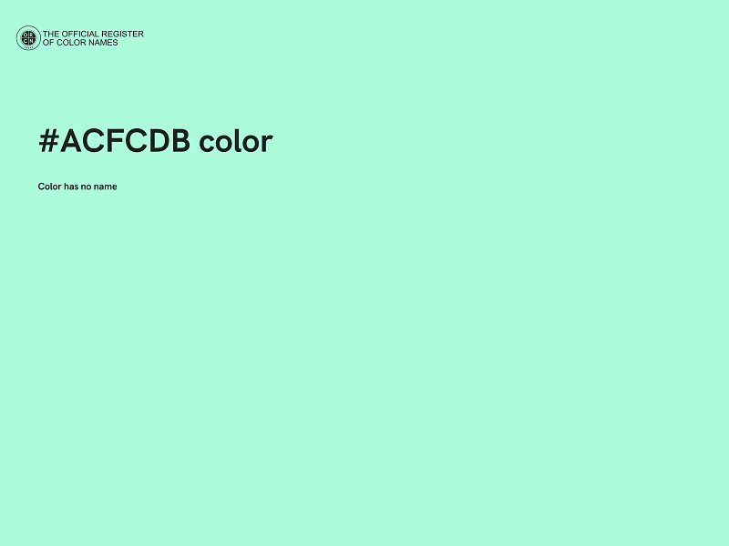 #ACFCDB color image