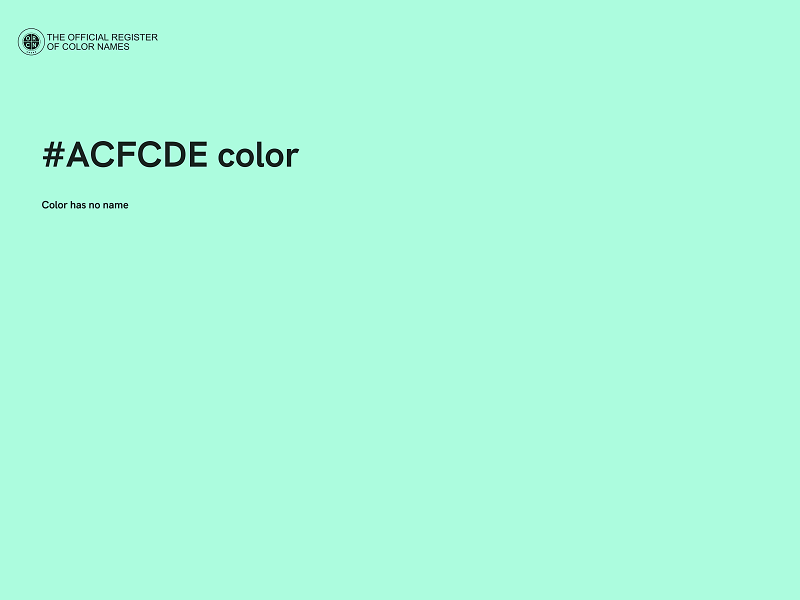#ACFCDE color image