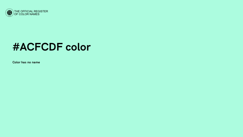 #ACFCDF color image
