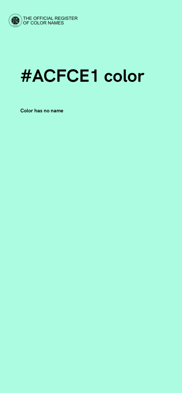 #ACFCE1 color image