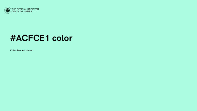 #ACFCE1 color image