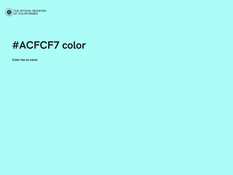 #ACFCF7 color image