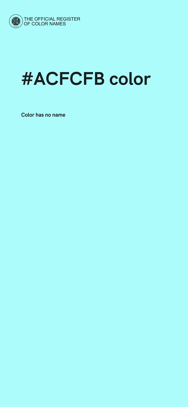 #ACFCFB color image