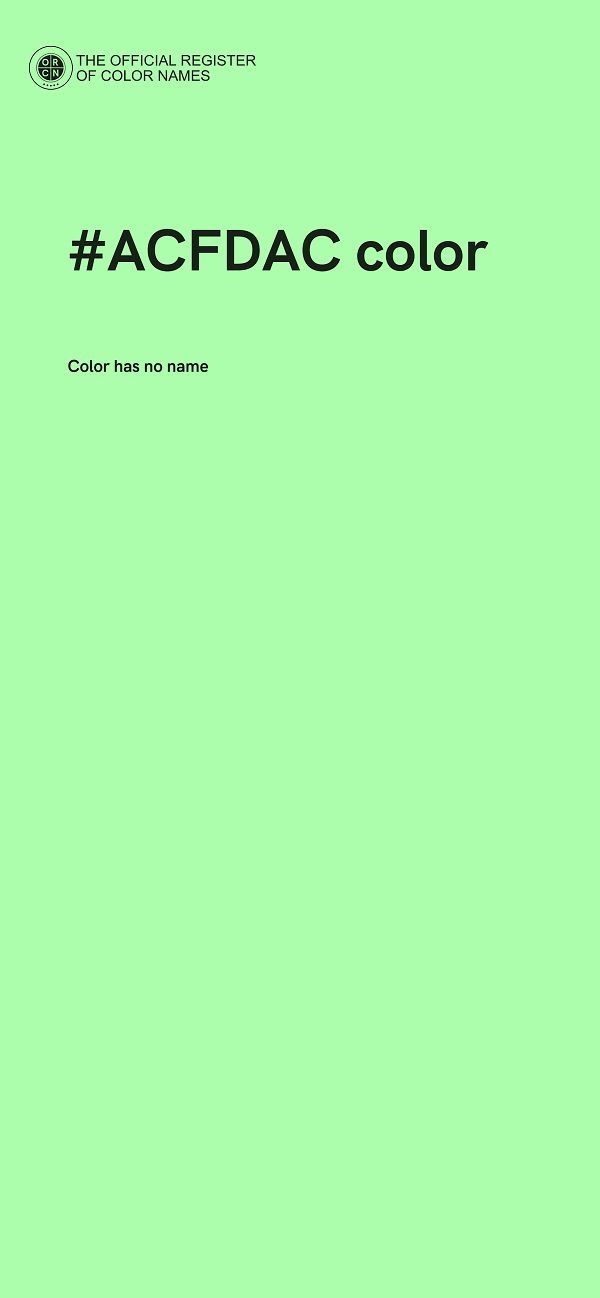 #ACFDAC color image