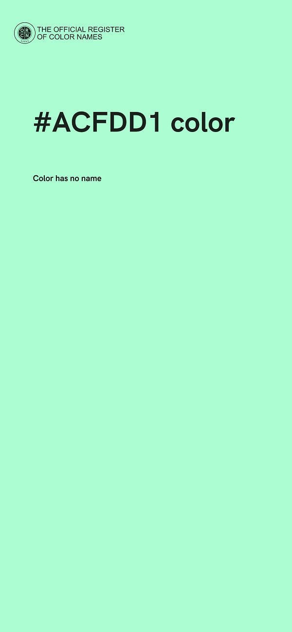 #ACFDD1 color image