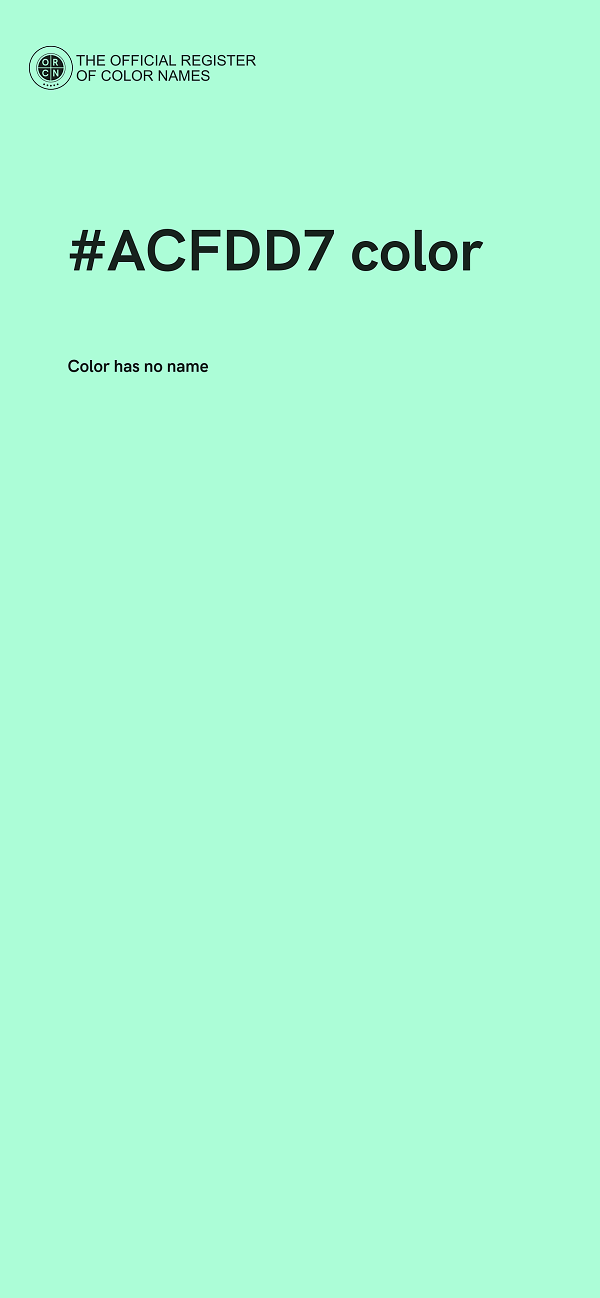 #ACFDD7 color image