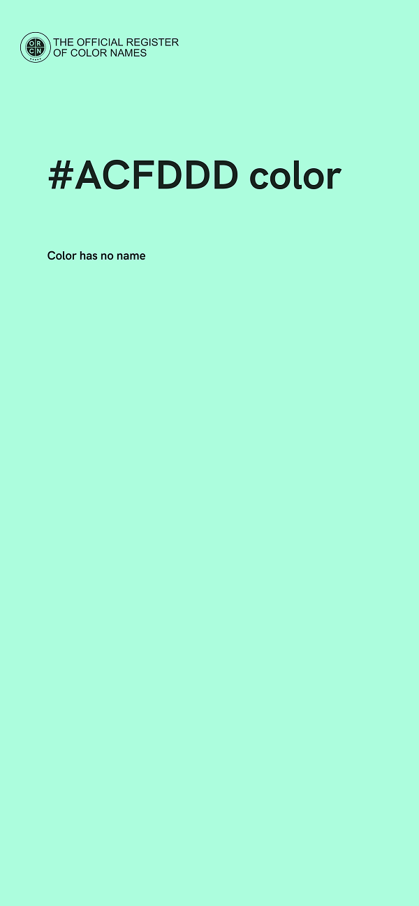#ACFDDD color image
