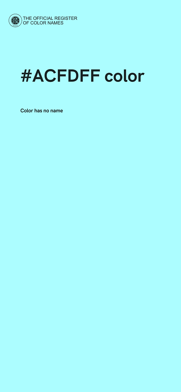 #ACFDFF color image