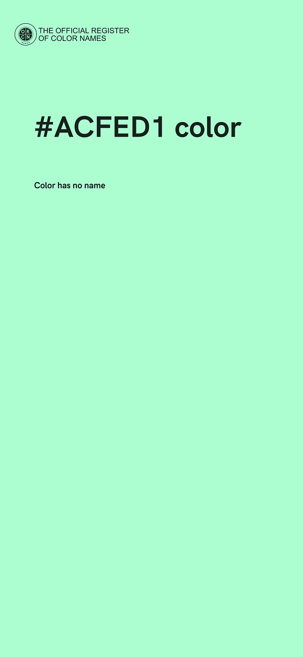 #ACFED1 color image