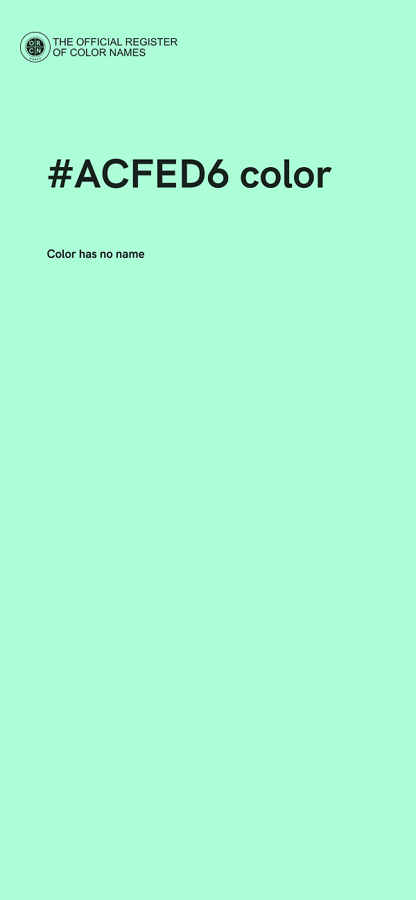 #ACFED6 color image