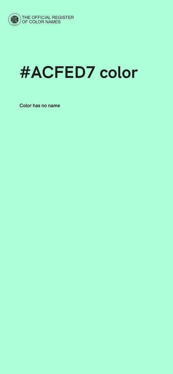 #ACFED7 color image
