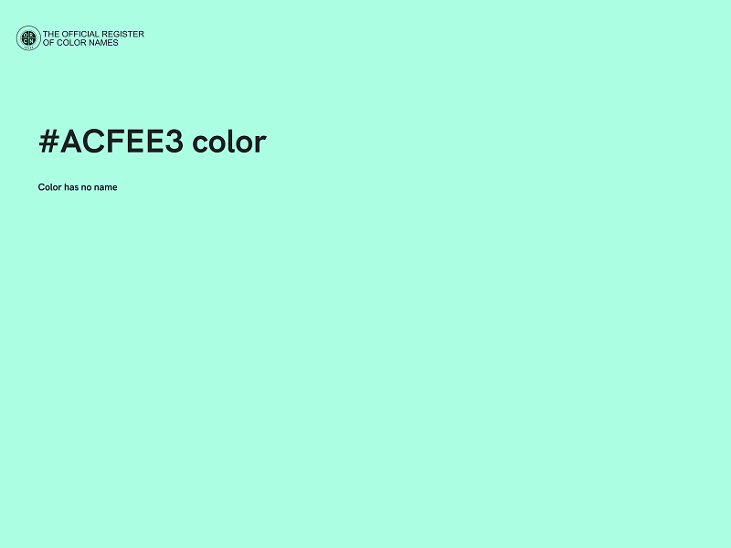 #ACFEE3 color image