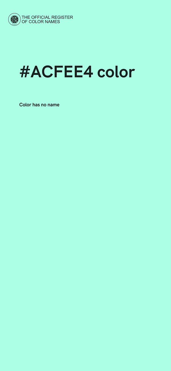 #ACFEE4 color image