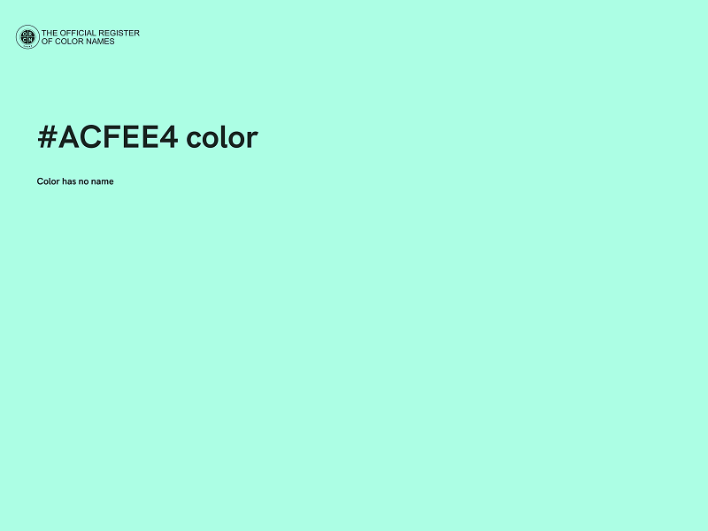 #ACFEE4 color image