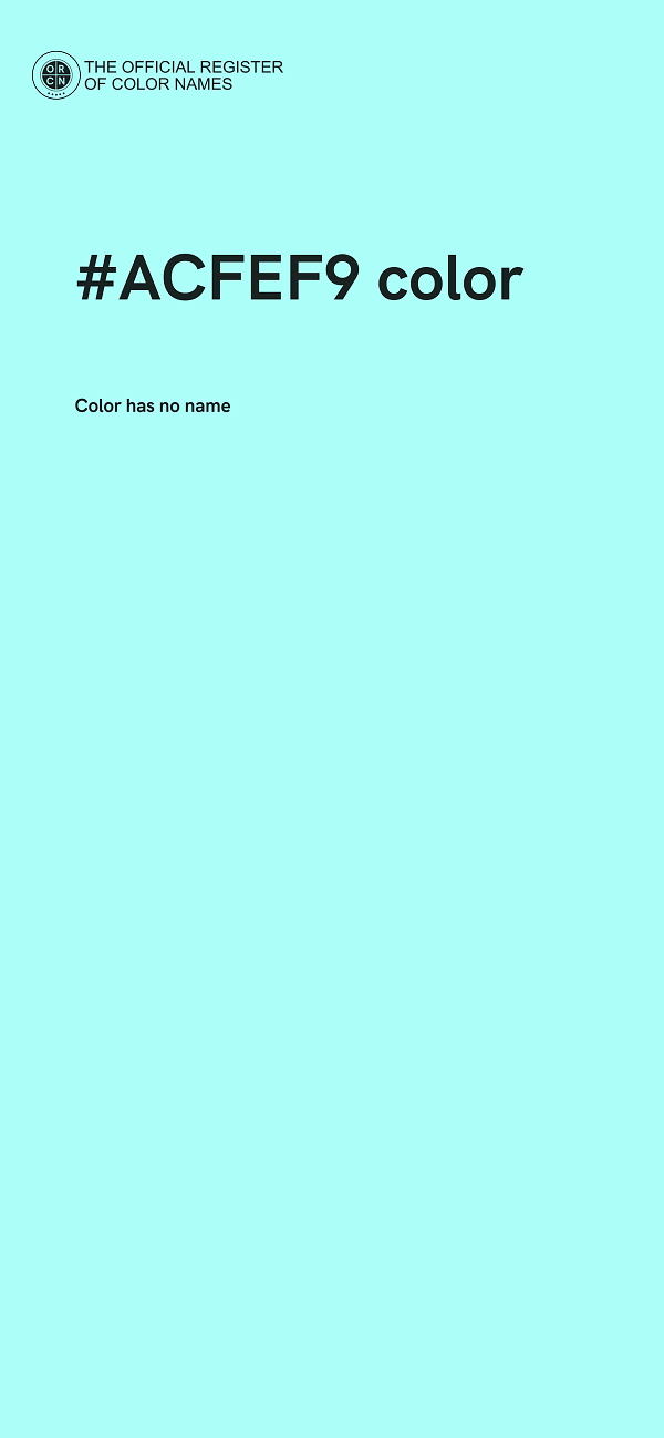 #ACFEF9 color image