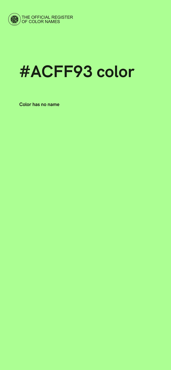 #ACFF93 color image