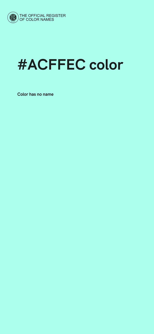 #ACFFEC color image